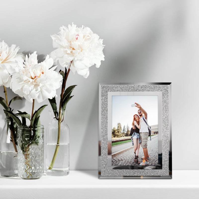 HORLIMER 12 Pack 4x6 Picture Frame  Sparkle Glass Photo Frames 4 by 6 for Tabletop  Horizontally or Vertically - Image 2